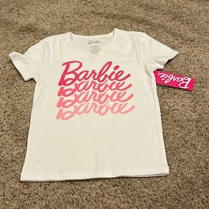 NWT Barbie Glitter V-Neck T-Shirt Size Small